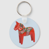 Zweeds Dala Horse Scandinavian Sleutelhanger (Voorkant)