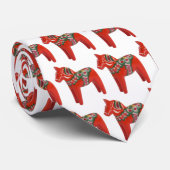 Zweeds Dala Horse Scandinavian Stropdas (Opgerold)