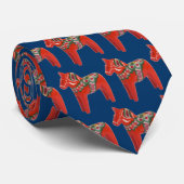 Zweeds Dala Horse Scandinavian Stropdas (Opgerold)