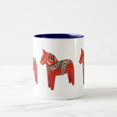 Zweeds Dala Horse Scandinavian Tweekleurige Koffiemok (Center)
