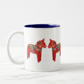 Zweeds Dala Horse Scandinavian Tweekleurige Koffiemok (Links)