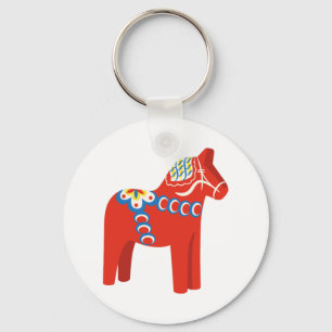 Zweeds Dala Horse Sleutelhanger