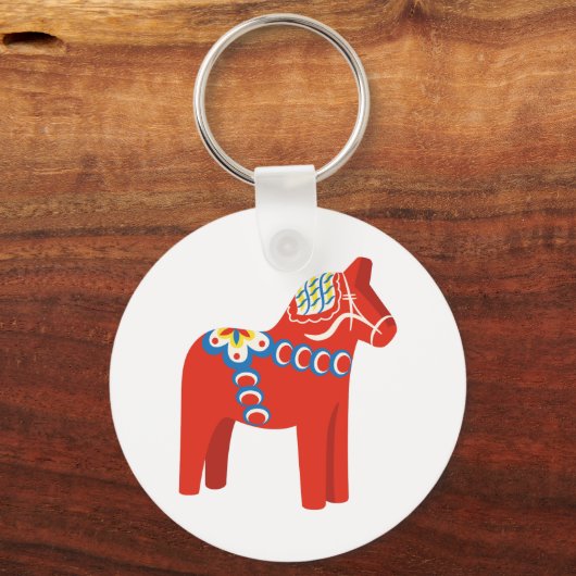 Zweeds Dala Horse Sleutelhanger (Voorkant)