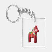 Zweeds Dala Horse Sleutelhanger (Voorkant Links)