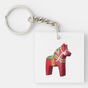 Zweeds Dala Horse Sleutelhanger