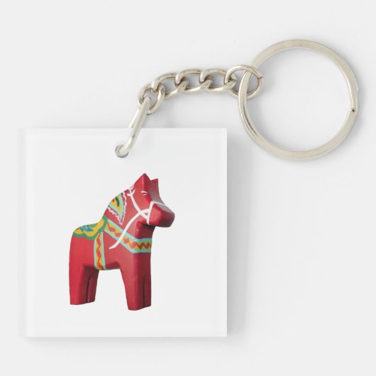 Zweeds Dala Horse Sleutelhanger (Achterkant)