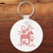 Zweeds Dala Horse Sleutelhanger (Voorkant)