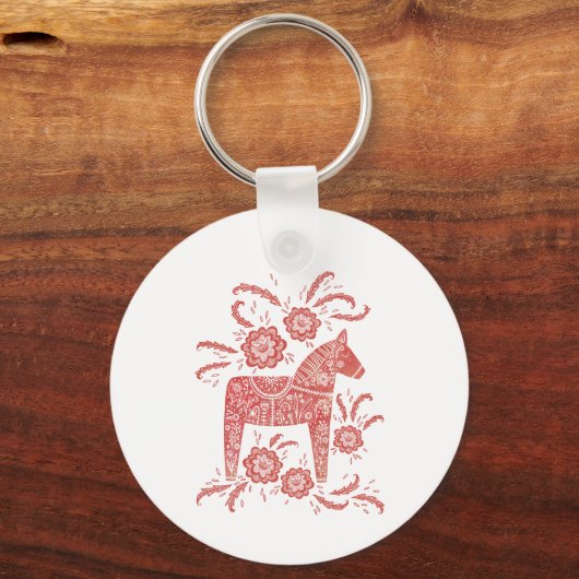Zweeds Dala Horse Sleutelhanger (Voorkant)