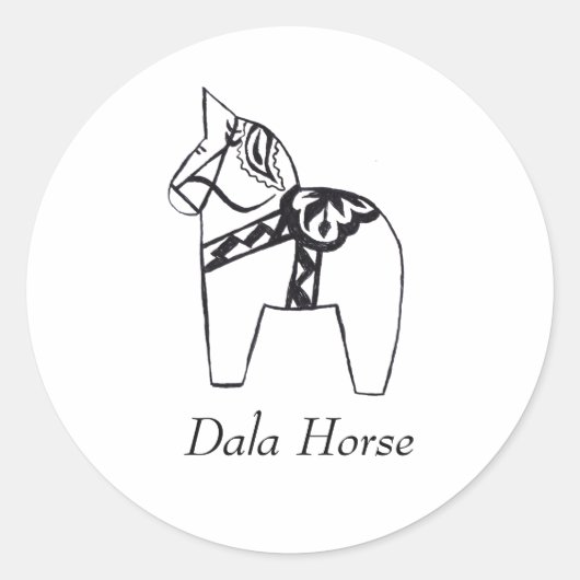 Zweeds Dala Horse Sticker (Voorkant)