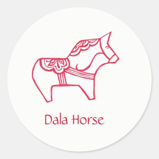 Zweeds Dala Horse Sticker (Voorkant)