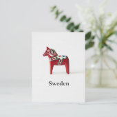Zweeds Dala Horse Zweden Reizen Briefkaart (Staand voorkant)