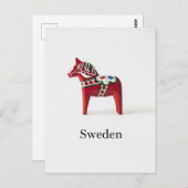 Zweeds Dala Horse Zweden Reizen Briefkaart (Voorkant / Achterkant)