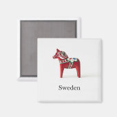 Zweeds Dala Horse Zweden Reizen Magneet (Voorkant / Achterkant)