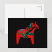 Zweeds Dala Horse Zweden Rood Dalecarlian Horse Briefkaart (Voorkant / Achterkant)