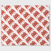 Zweeds Dala Horses Apparel en Gifts Cadeaupapier (Vlak)