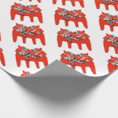 Zweeds Dala Horses Apparel en Gifts Cadeaupapier (Hoek)