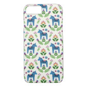 Zweeds Dala Horses Blue Case-Mate iPhone Case (Achterkant)