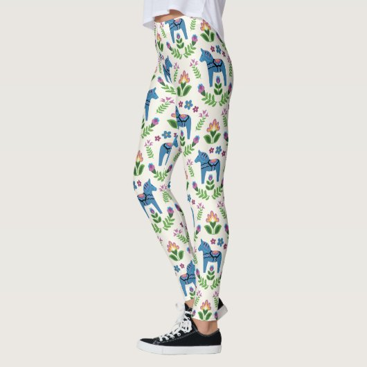 Zweeds Dala Horses Blue Leggings (Links)