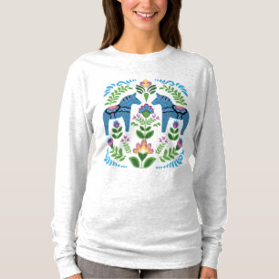 Zweeds Dala Horses Blue T-Shirt