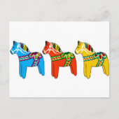 Zweeds Dala Horses Briefkaart (Voorkant)