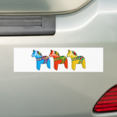 Zweeds Dala Horses Bumpersticker (Op auto)