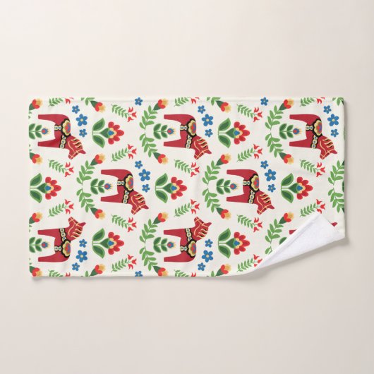 Zweeds Dala Horses Red Bad Handdoek (Handdoek)