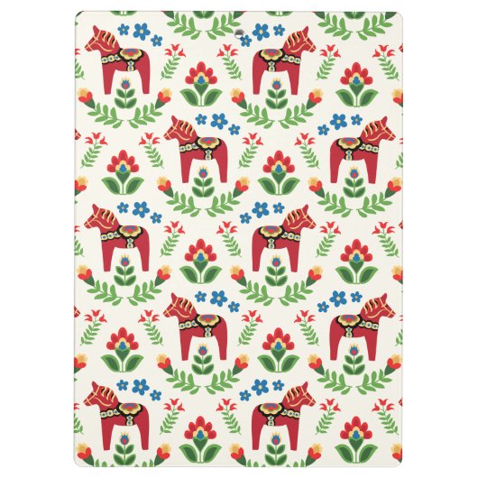 Zweeds Dala Horses Red Klembord (Achterkant)
