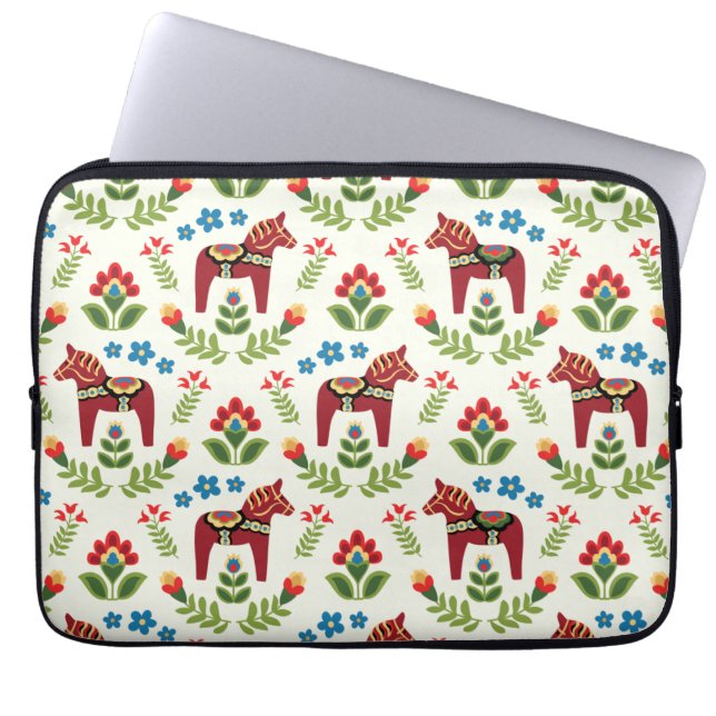 Zweeds Dala Horses Red Laptop Sleeve (Voorkant)