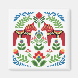 Zweeds Dala Horses Red Magneet