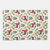 Zweeds Dala Horses Red Theedoek (Horizontaal)