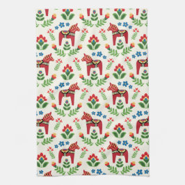 Zweeds Dala Horses Red Theedoek
