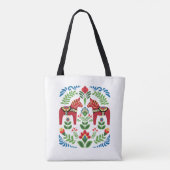 Zweeds Dala Horses Red Tote Bag (Achterkant)