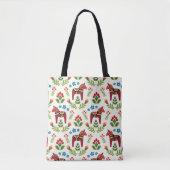 Zweeds Dala Horses Red Tote Bag (Voorkant)