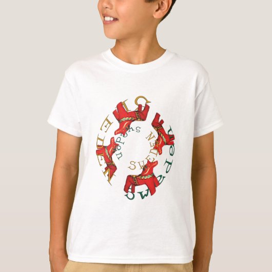 Zweeds Dala Horses T-shirt (Voorkant)