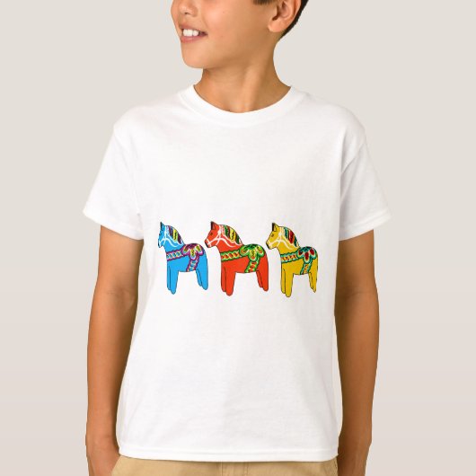 Zweeds Dala Horses T-shirt (Voorkant)