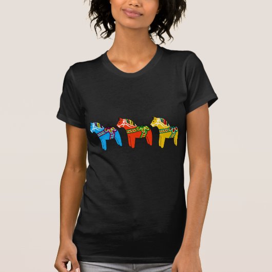 Zweeds Dala Horses T-shirt (Voorkant)