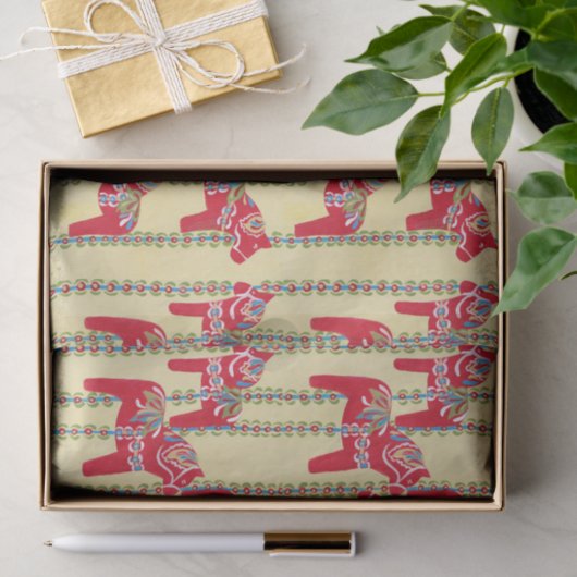 Zweeds Dala Horses Tissue paper Tissuepapier (Geschenk)