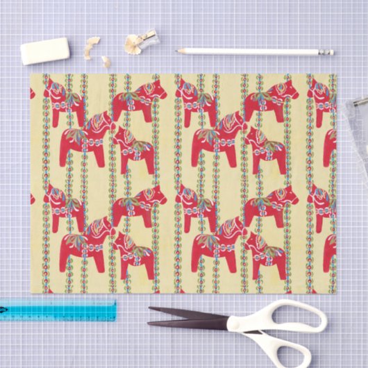 Zweeds Dala Horses Tissue paper Tissuepapier (Craft)