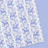 Zweeds Dala Paard Blauw en Wit Tafelkleed