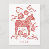 Zweeds Dala Paard God Jul Vakantie Briefkaart (Voorkant)