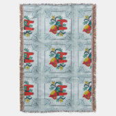 Zweeds Dala Paard met Noorse rosemaling Deken (Voorkant Verticaal)