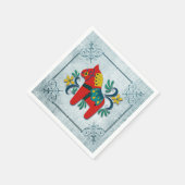 Zweeds dala paard met Noorse rozemarijn Servetten (Hoek)