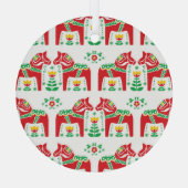 Zweeds Dala Paard: Volkskunst Glas Ornament (Achterkant)