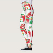 Zweeds Dala Paard: Volkskunst Leggings (Links)