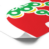 Zweeds Dala Paard: Volkskunst Poster (Hoek)