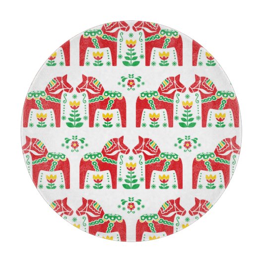 Zweeds Dala Paard: Volkskunst Snijplank (Voorkant)