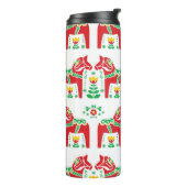 Zweeds Dala Paard: Volkskunst Thermosbeker (Gedraaid links)