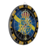 Zweeds dartboard en Zweeds vlagdonker/spelbord Dartbord (Voorkant Links)