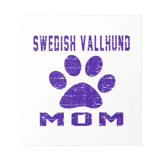 Zweeds Design van Vallhund Mam Gifts Notitieblok (Voorkant)