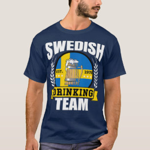 Zweeds Drink ingsteam Funny Zweden Vlag Bier T-shirt